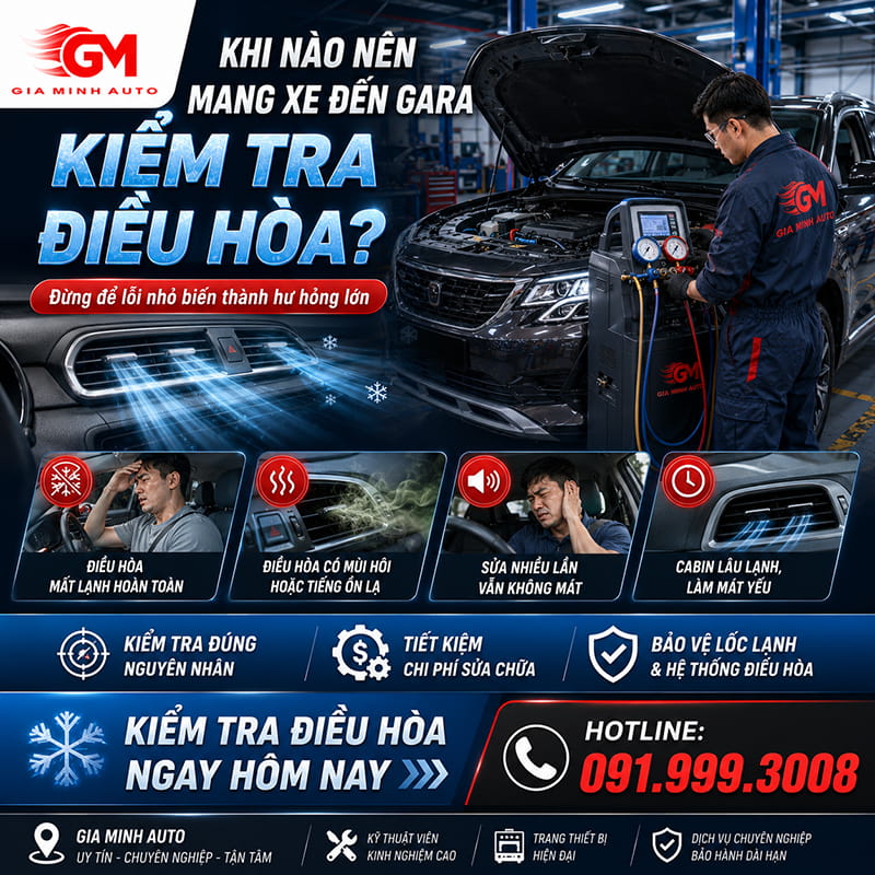 Khi nào nên mang xe đến gara kiểm tra điều hòa?