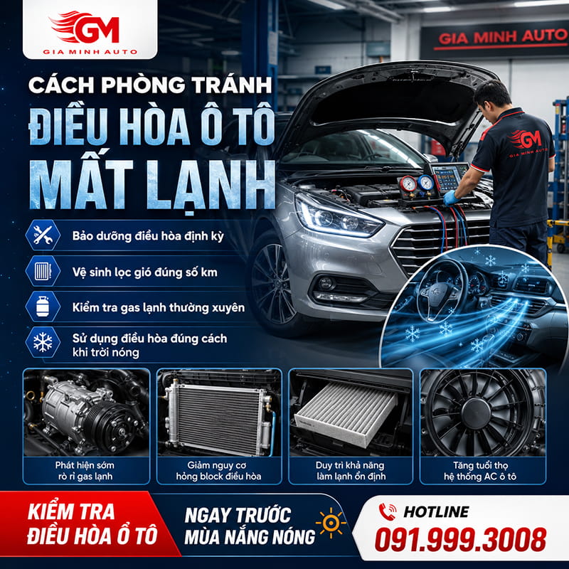Cách phòng tránh tình trạng điều hòa ô tô mất lạnh