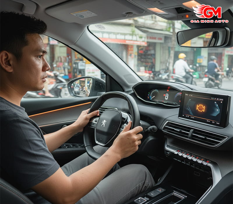 Cảnh báo "Engine fault: Repair needed" trên màn hình đa thông tin