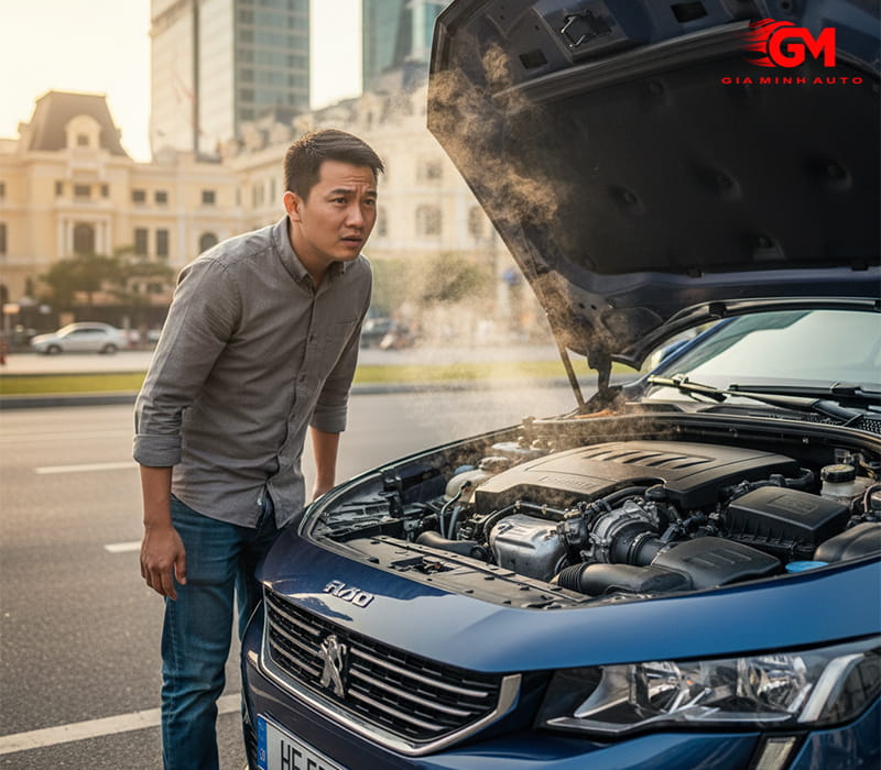 Khoang máy có mùi khét ngọt