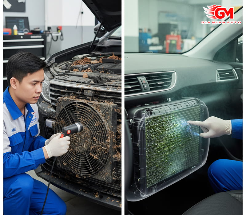 Dàn nóng và dàn lạnh bị bám bẩn hoặc tắc nghẽn