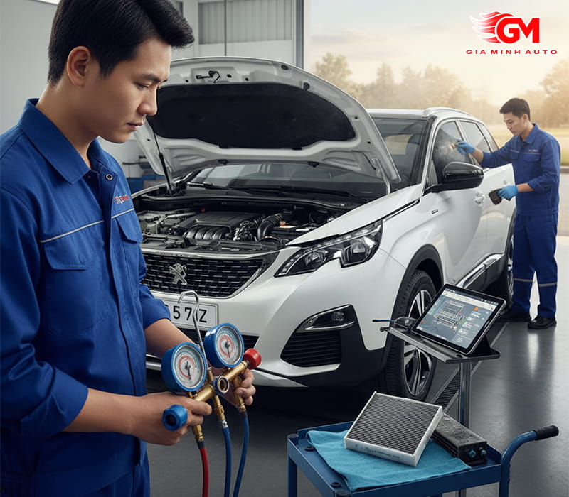 Bảo dưỡng điều hòa Peugeot định kỳ