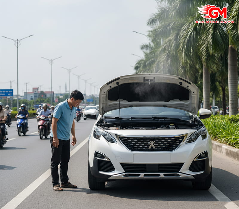 Cách xử lý nhanh khi xe Peugeot báo lỗi nhiệt độ cao trên đường