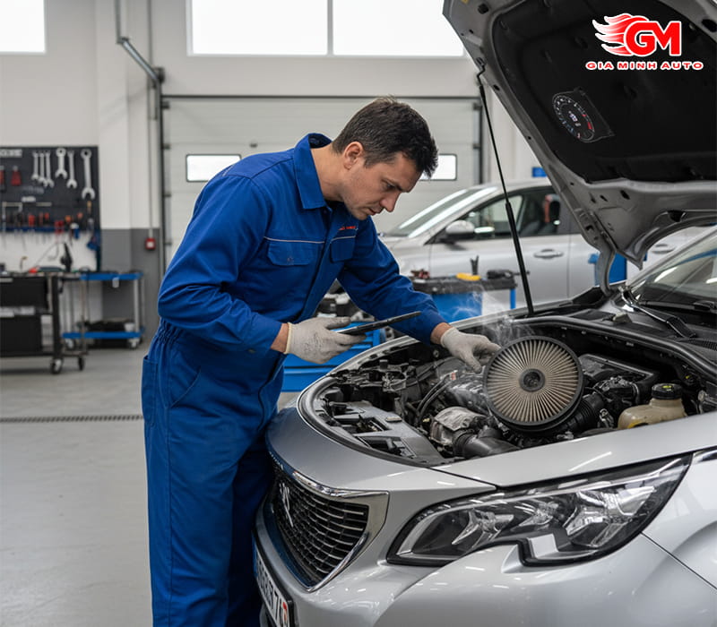 Lọc gió động cơ quá bẩn hoặc hở hệ thống đường ống nạp