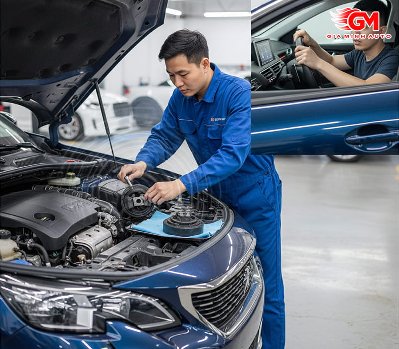 Kiểm tra và thay thế cao su chân máy định kỳ