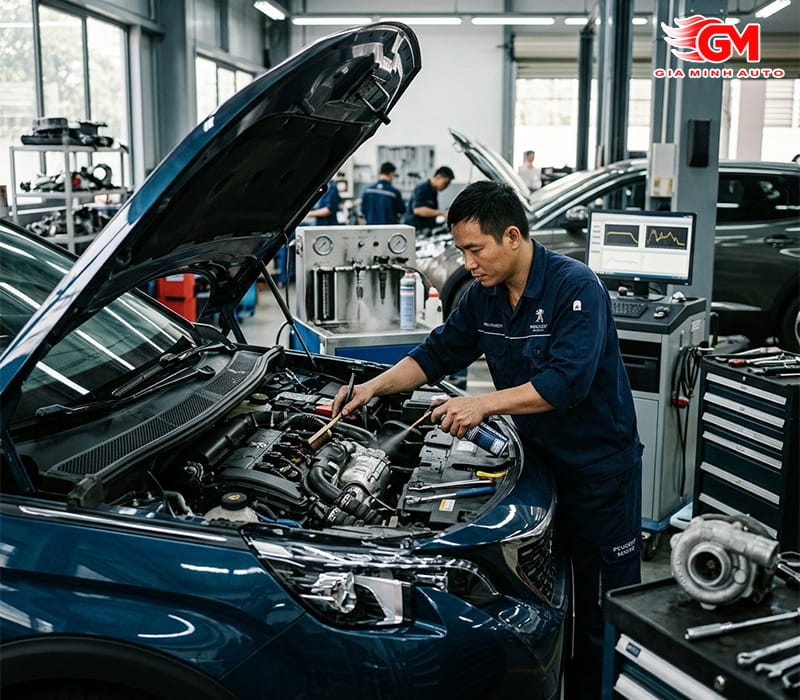 Vệ sinh kim phun, buồng đốt và turbo