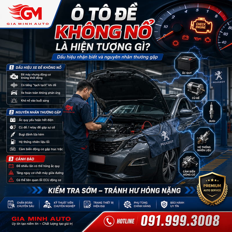 Ô tô đề không nổ là hiện tượng gì?